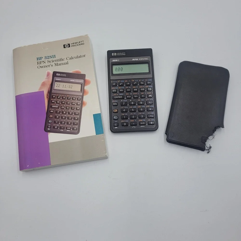 HP 32SII RPN Scientific Calculator with Manual and Case Vintage Hewlett Packard